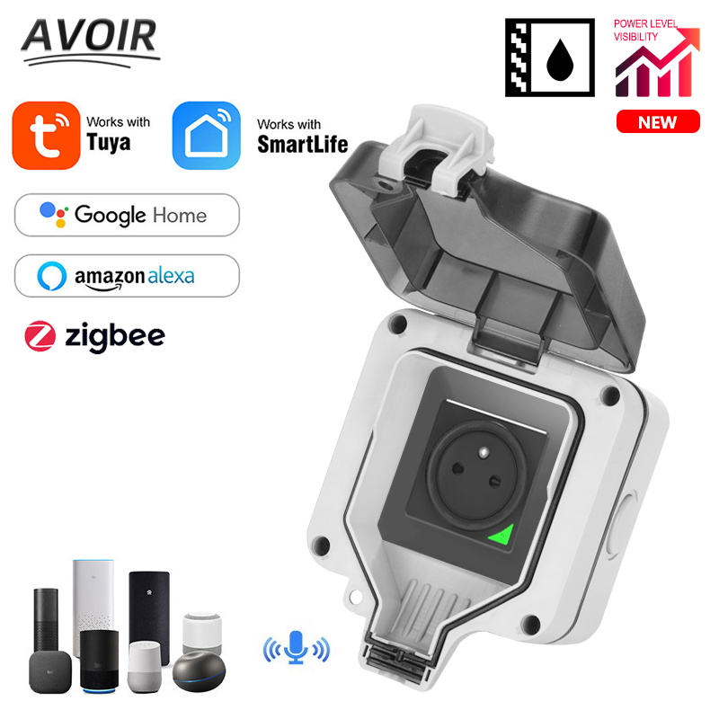 Outdoor Power Outlet Wifi - Avoir Zigbee Tuya IP66 Ngoài Trời