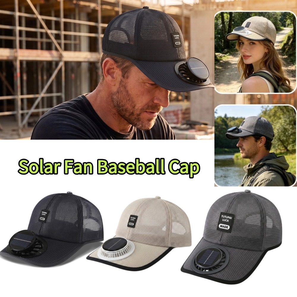 Outdoor Powersports - Unisex Solar Powered Fan Cap Fishing
