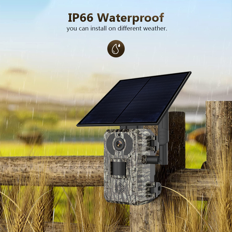 Panel Power Outdoor - 4G 4MP Outdoor Wildlife Hunting Trail