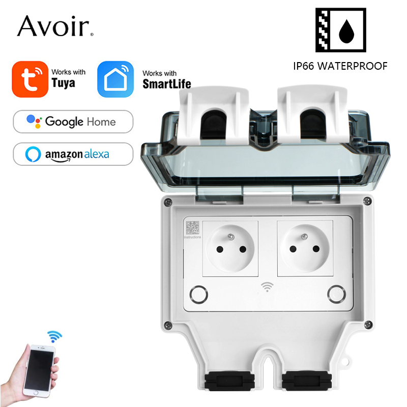 Outdoor Power Outlet Wifi - Avoir Tuya Ổ Cắm Điện IP66