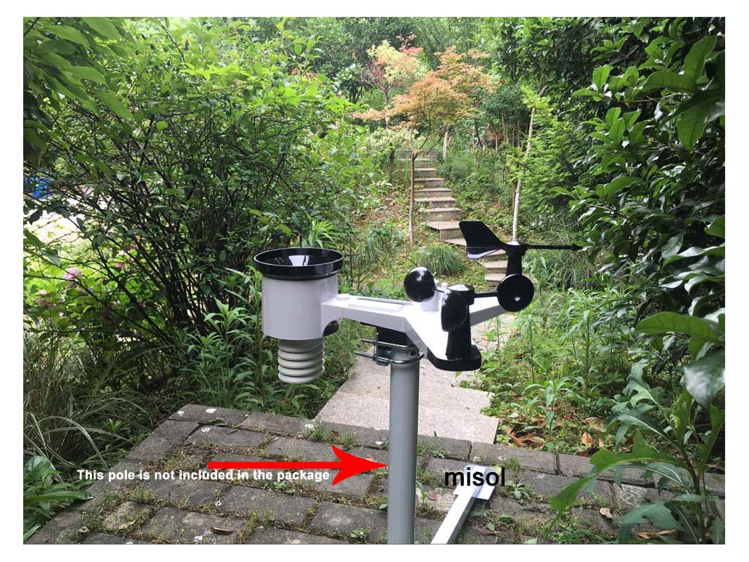 Outdoor Power Tower - MISOL WiFi Weather Station with Outdoor
