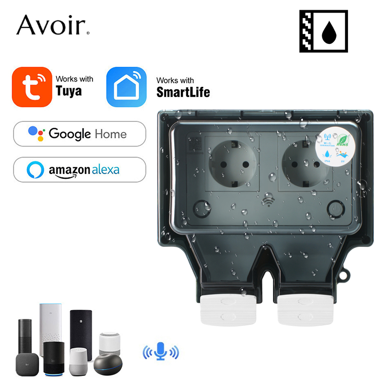 Avoir Tuya Tường Điện Ổ Cắm Ip - đánh giá và giá Outdoor Power Outlet Wifi