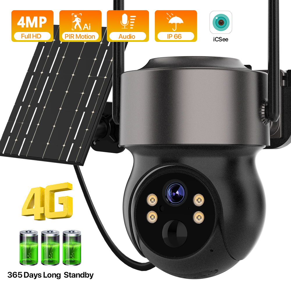 4MP 4G SIM Solar Battery Power - đánh giá và giá Panel Power Outdoor