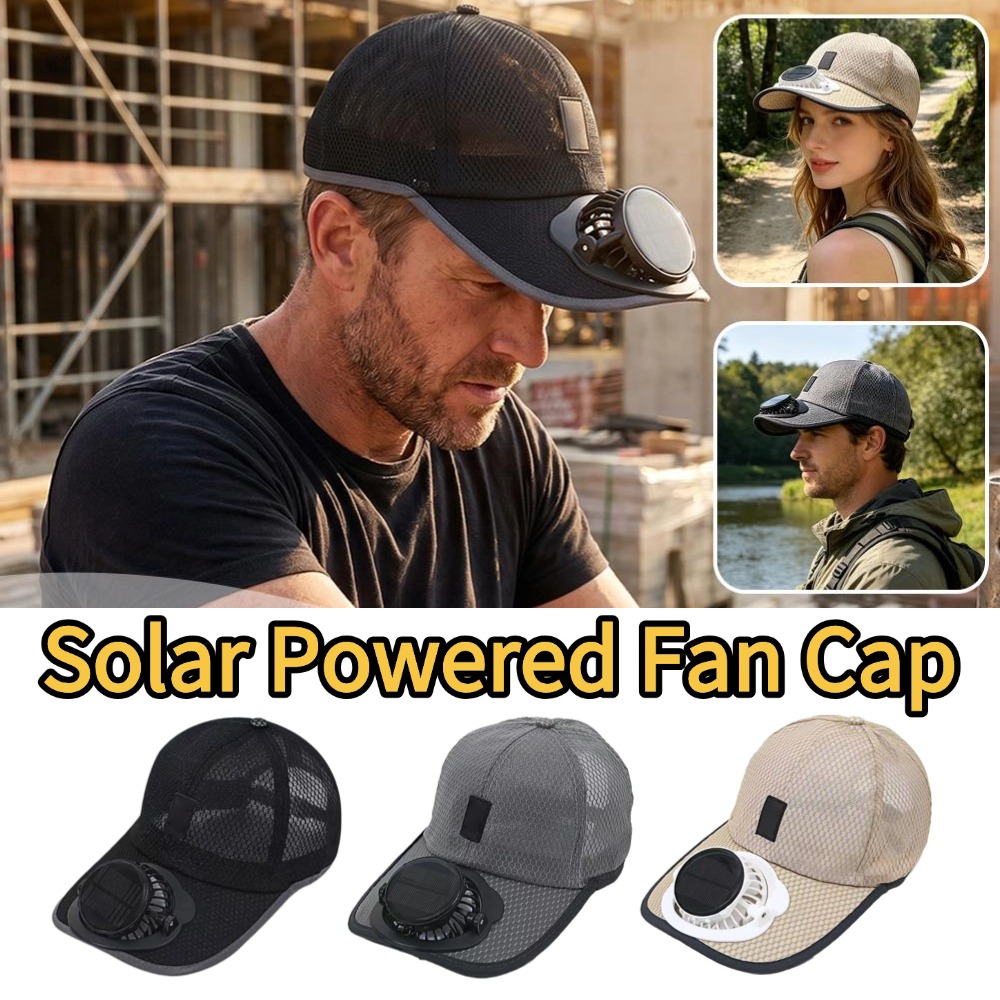 Unisex Solar Powered Fan Cap F - đánh giá và giá Outdoor Powersports