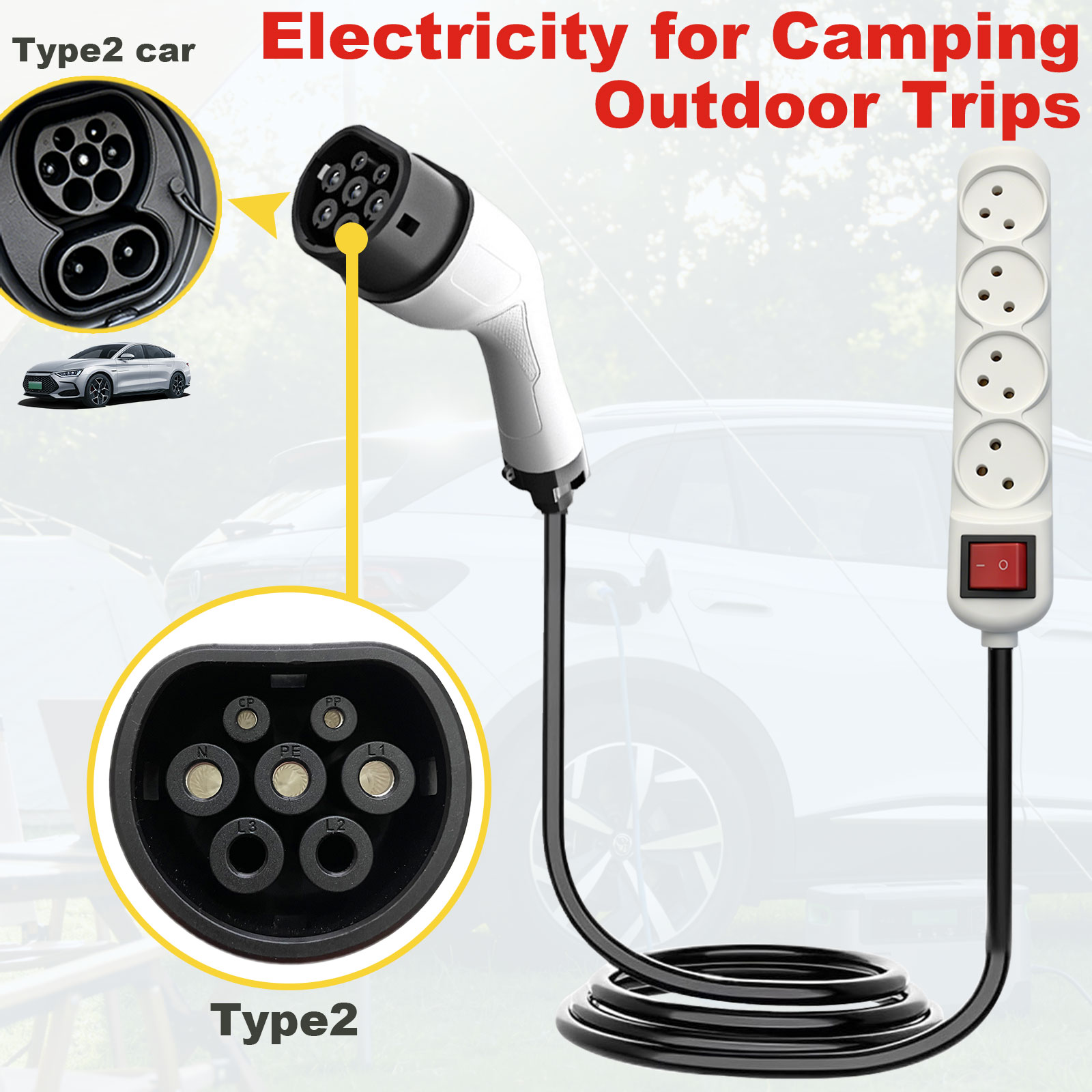 Type2 V2L Discharge Adapter Is - đánh giá và giá Outdoor Power Port