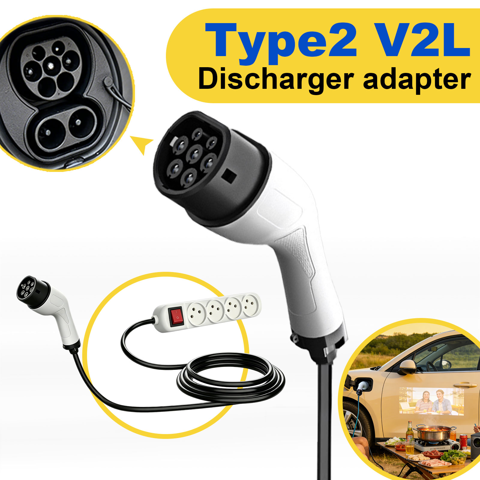 Type2 V2L Discharge Adapter Is - đánh giá và giá Outdoor Power Port