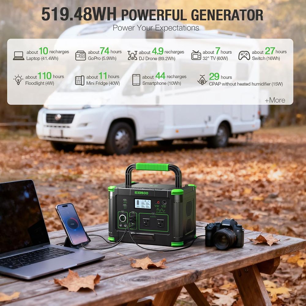 500W Portable Power Station 51 - đánh giá và giá Outdoor Power Port