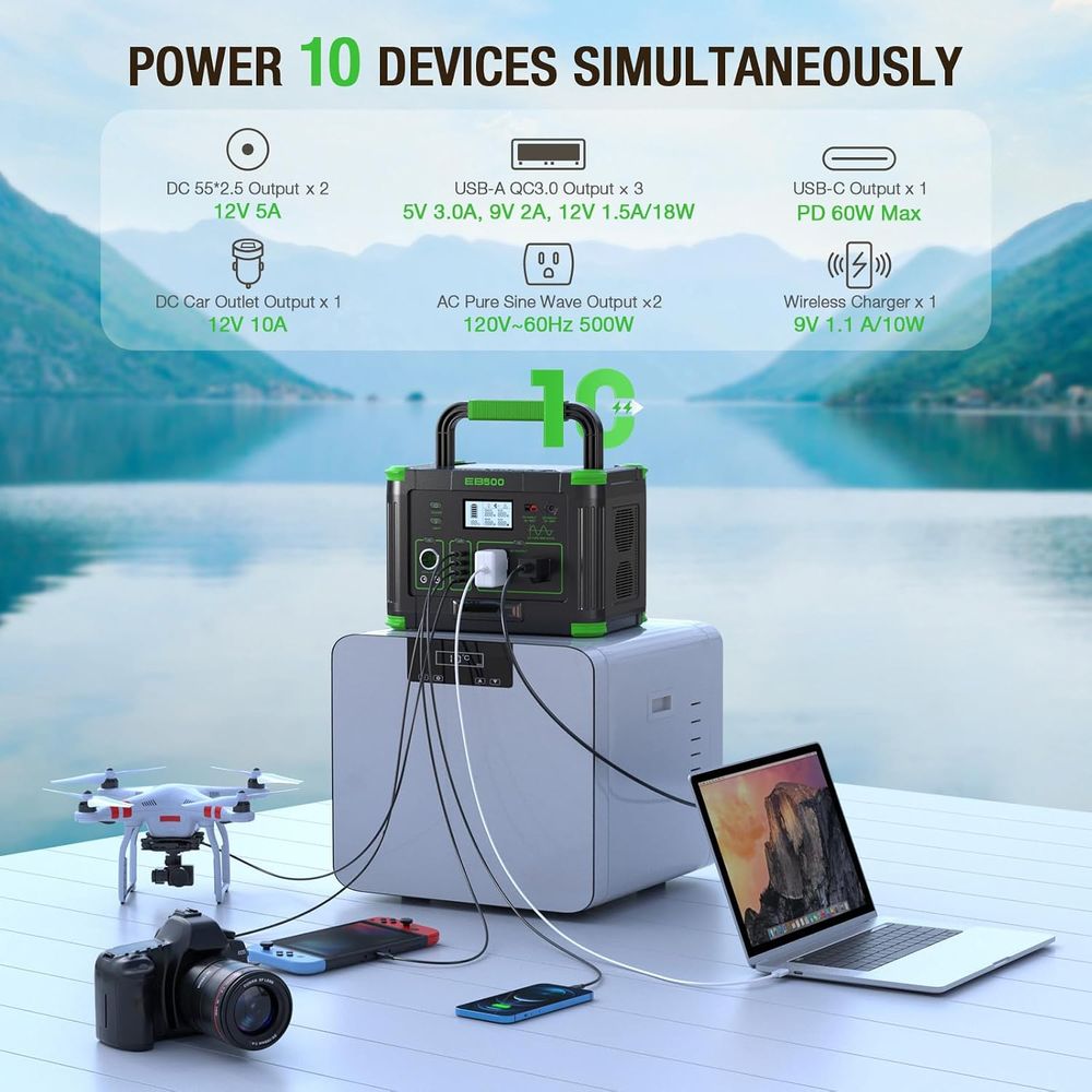 500W Portable Power Station 51 - đánh giá và giá Outdoor Power Port