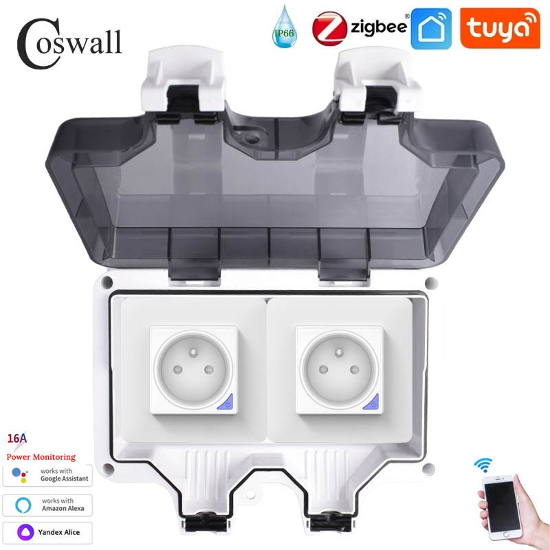 Coswall IP66 Waterproof French - đánh giá và giá Outdoor Power Outlet Wifi