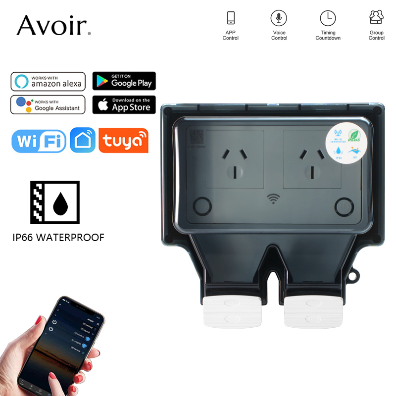 Avoir Tuya Wifi Waterproof Ele - đánh giá và giá Outdoor Power Outlet Wifi