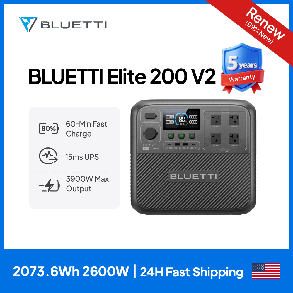 【Renew】BLUETTI Elite 200 V2 Po - đánh giá và giá Outdoor Power Tower