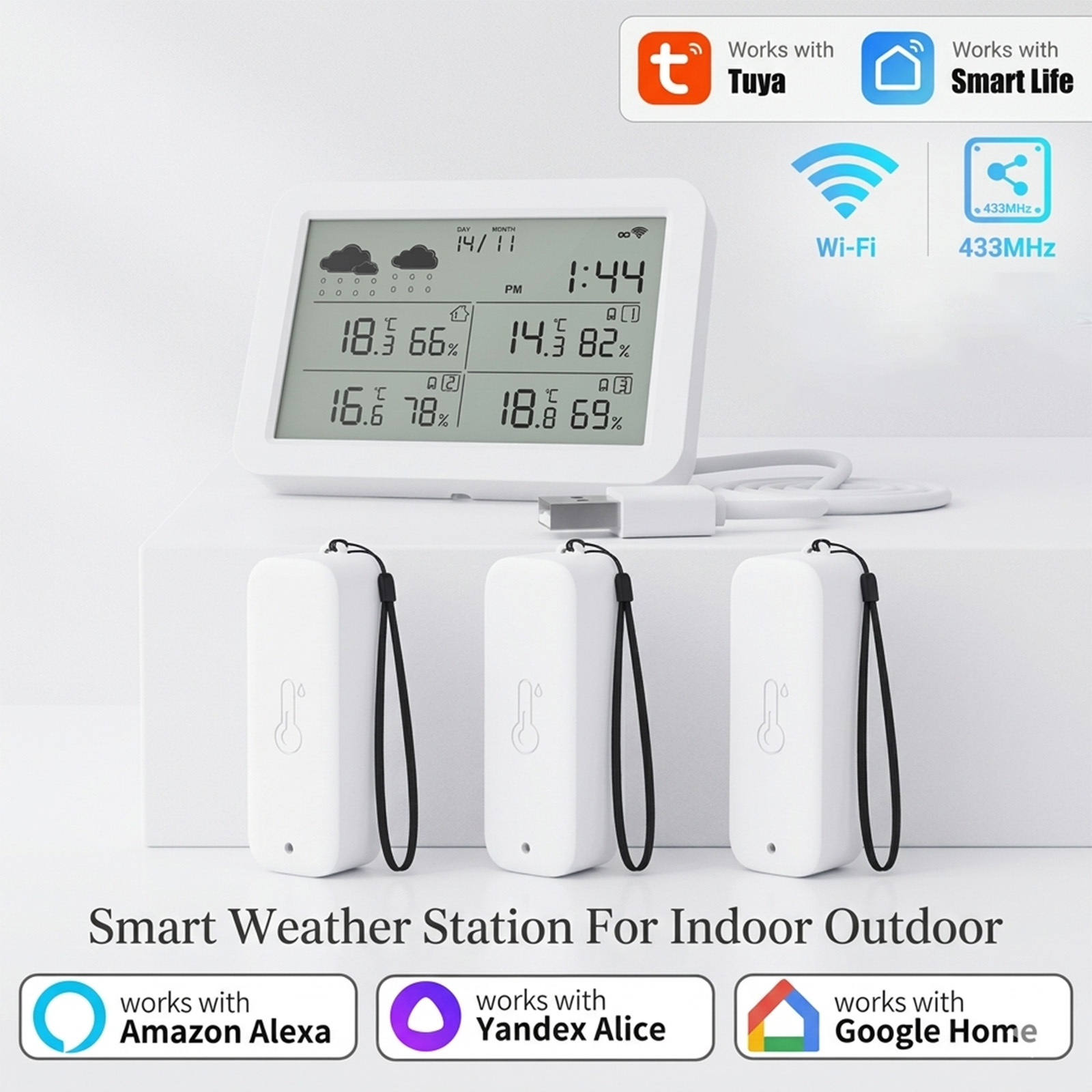 Tuya WiFi+RF433 Weather Statio - đánh giá và giá Outdoor Power Tower