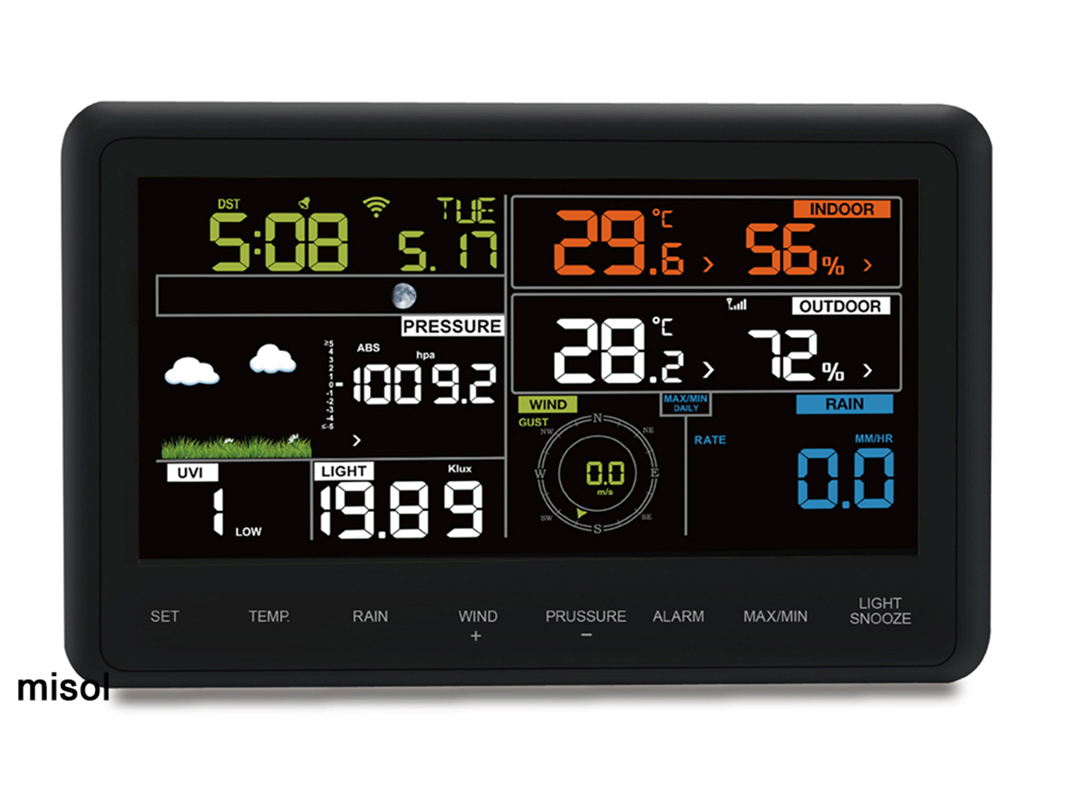 MISOL WiFi Weather Station wit - đánh giá và giá Outdoor Power Tower