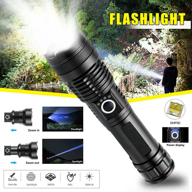 High Power XHP70 Led Flashligh - đánh giá và giá Outdoor Power Supply